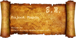 Bajnok Magda névjegykártya